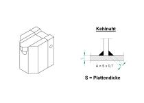 Schweissschuh MINI/ExOn 1/1A, Kehl-Naht